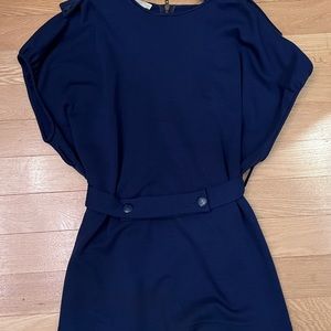 Stella McCartney navy blue wool tunic with belt